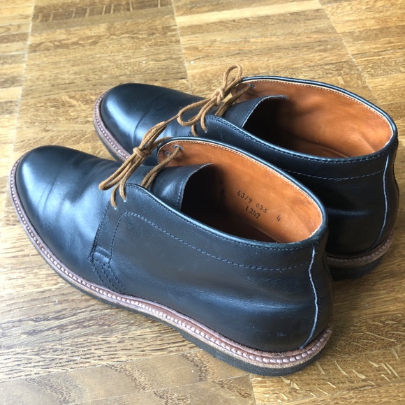 Alden Chukka Boots Size 9 B/D Smooth Matte Black Leather - Picture 9 of 13